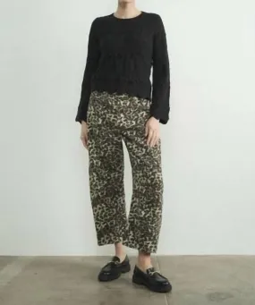 Aaron & Amber - Relaxed Fit Animal Print Pants