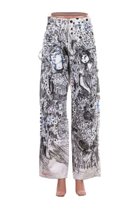 Black & Blue Angel Pants