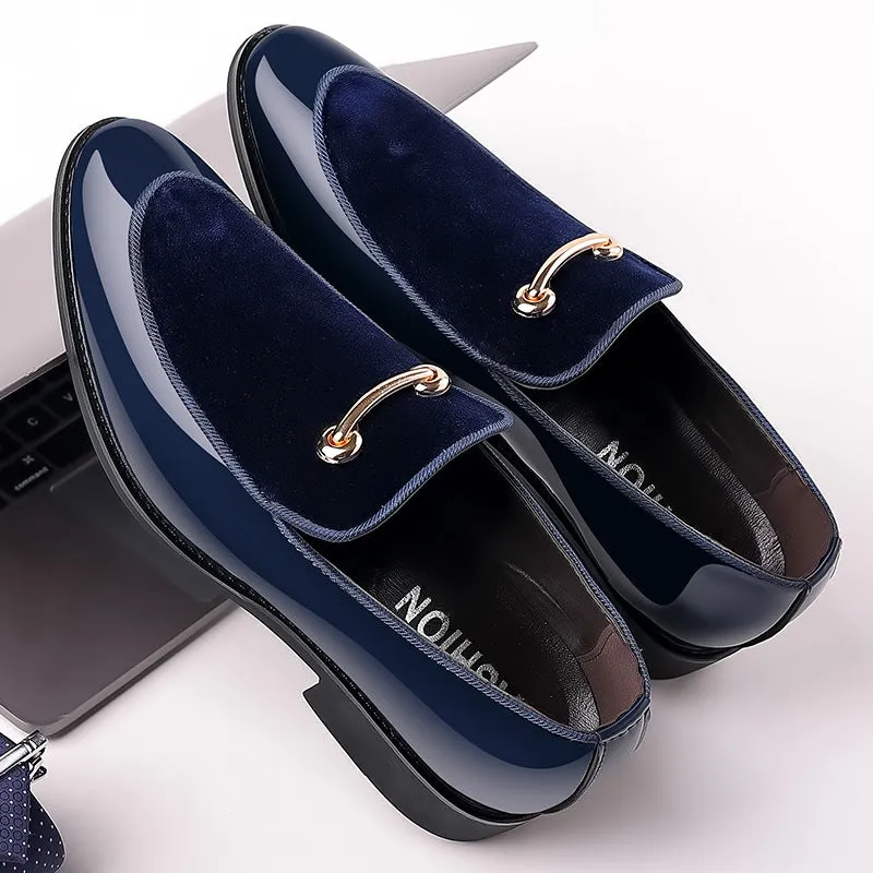 Bootara Men's Leather Suede Patent Casual Shoes Fashion Loafers Wedding Men's Shoes Hair Stylist Flats