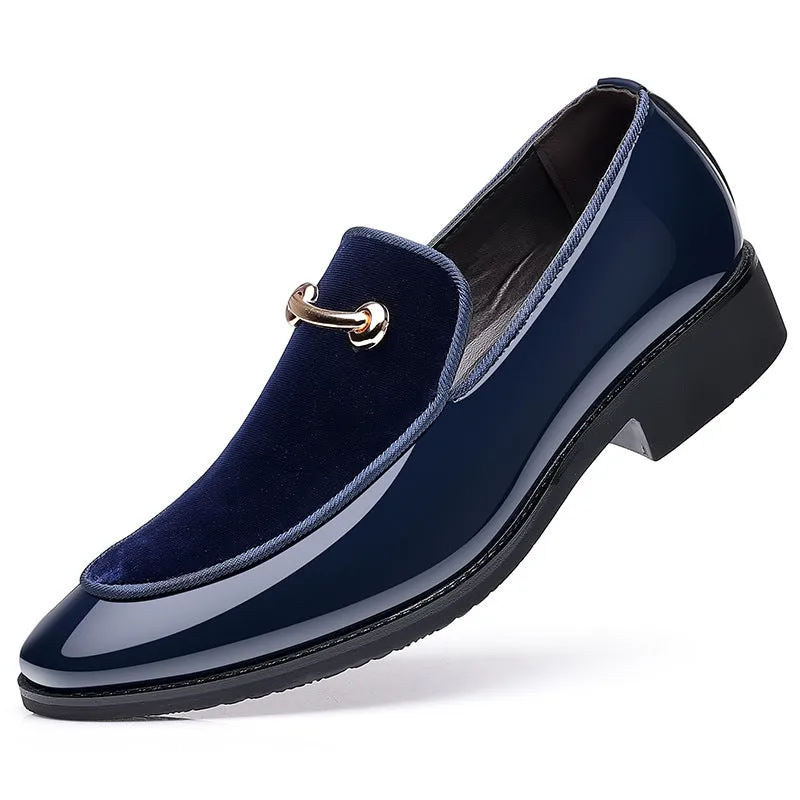 Bootara Men's Leather Suede Patent Casual Shoes Fashion Loafers Wedding Men's Shoes Hair Stylist Flats