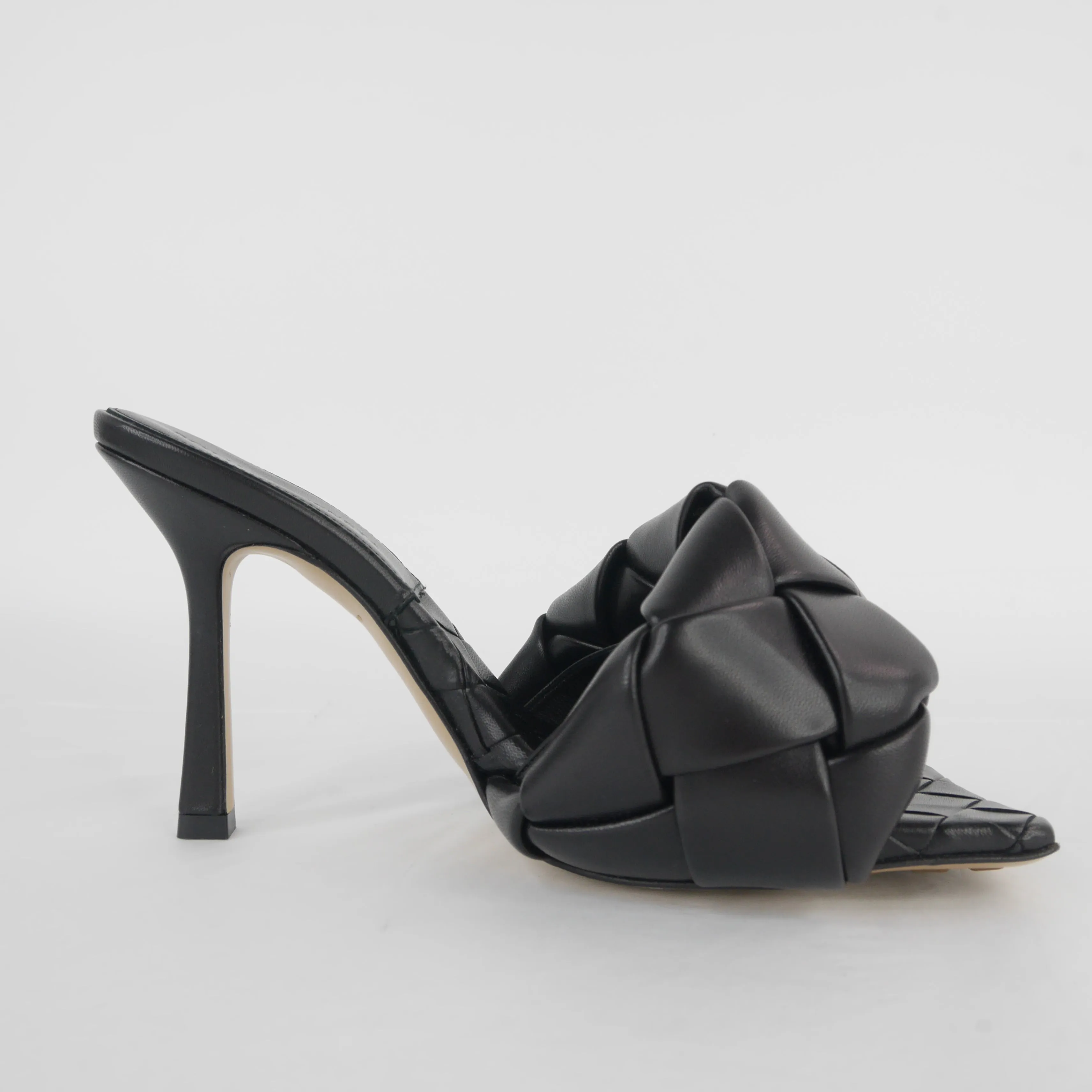 Bottega Veneta Lido Heels Sandals Black 36