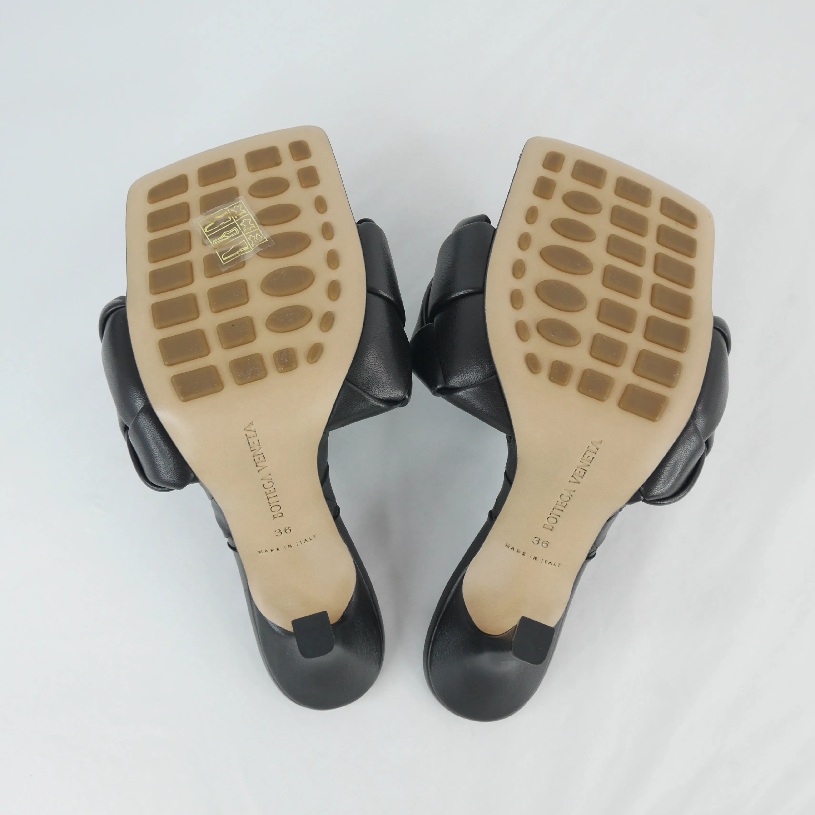 Bottega Veneta Lido Heels Sandals Black 36