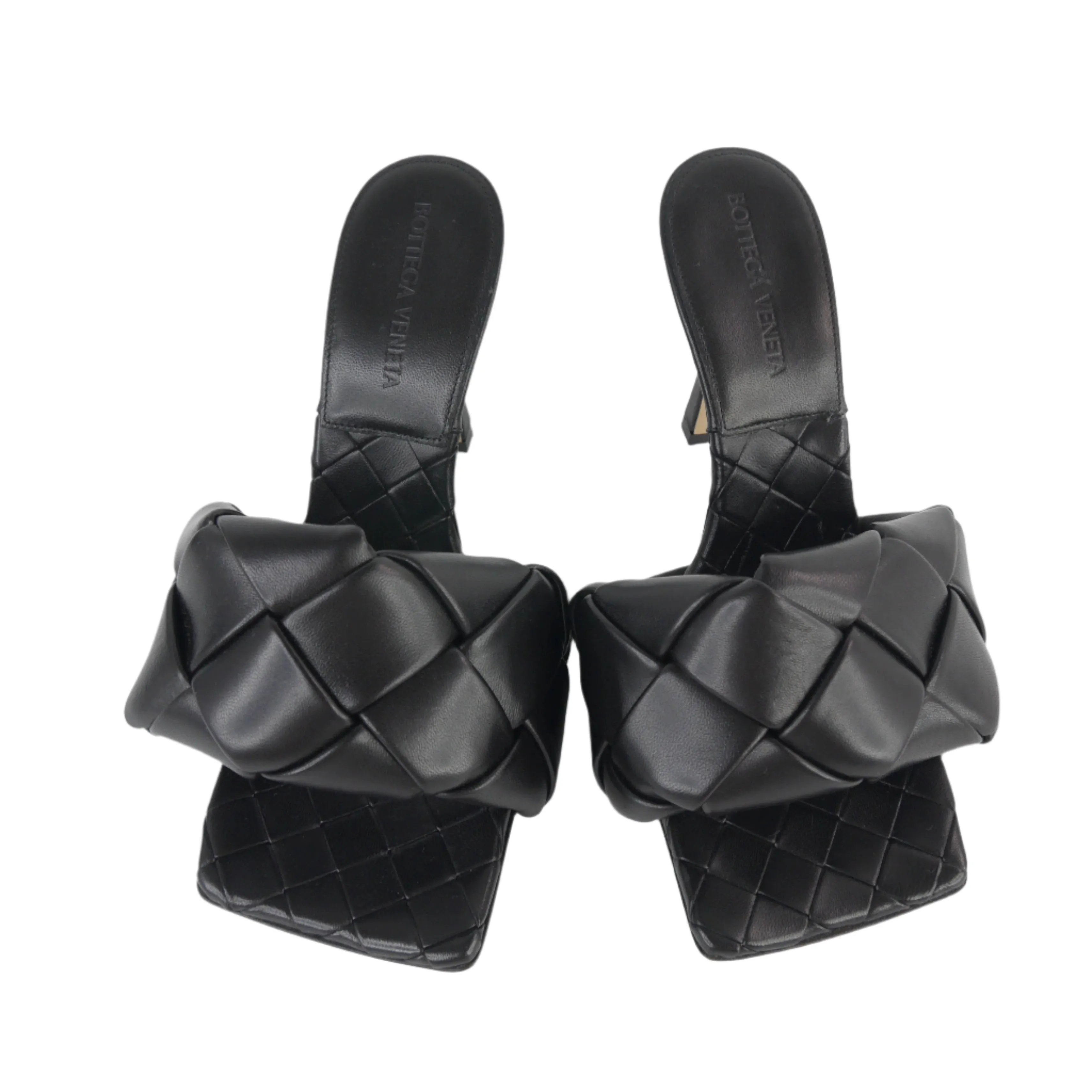 Bottega Veneta Lido Heels Sandals Black 36
