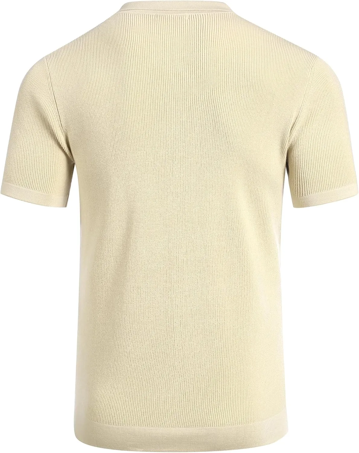 COOFANDY Men's Vintage Knit Shirt Short Sleeve Button Down Polo Shirts for Summer Casual & Vacation