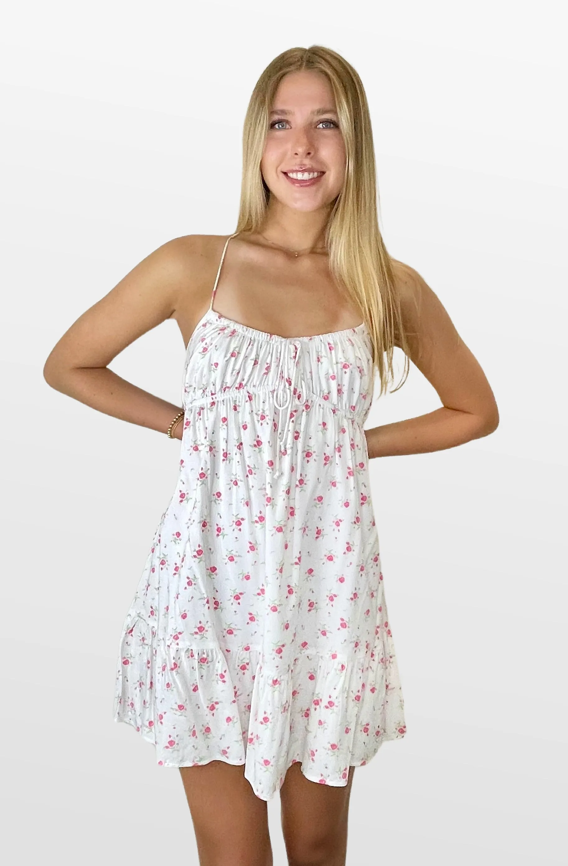 Delicate Flower Open Back Sundress