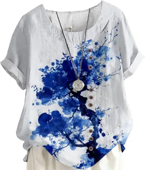 MARSVOVO Casual Short Sleeve T Shirt for Women Crewneck Oversized Tops Lightweight Soft