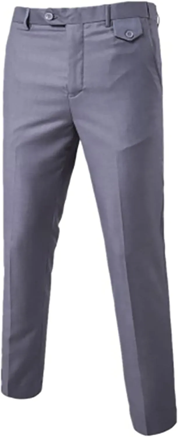 Mens 3 Piece Suit Blazer, Slim Fit Tux with One Button, Jacket Vest and Pants Set for Party, Wedding and Business
