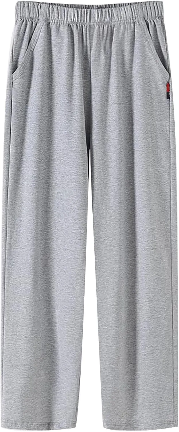 Men's Baggy Wide Leg Pants Summer Elastic Waist Trendy Comfortable Soft Fit Elasticity Comfy Fashion Trousers