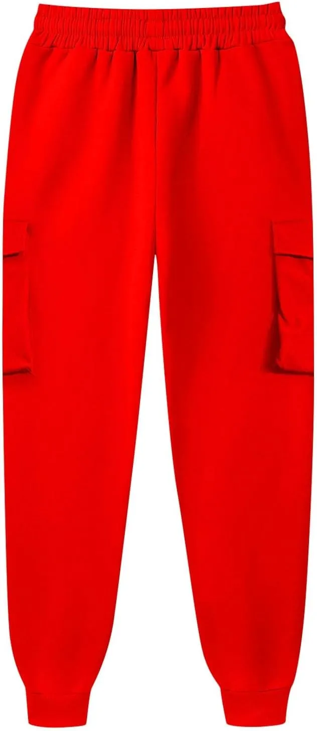 Mens Cargo Sweatpants Relaxed Tooling Multi-pocket Men's Color Men's pants Hiking Sweatpants Casual Athletic Jogger