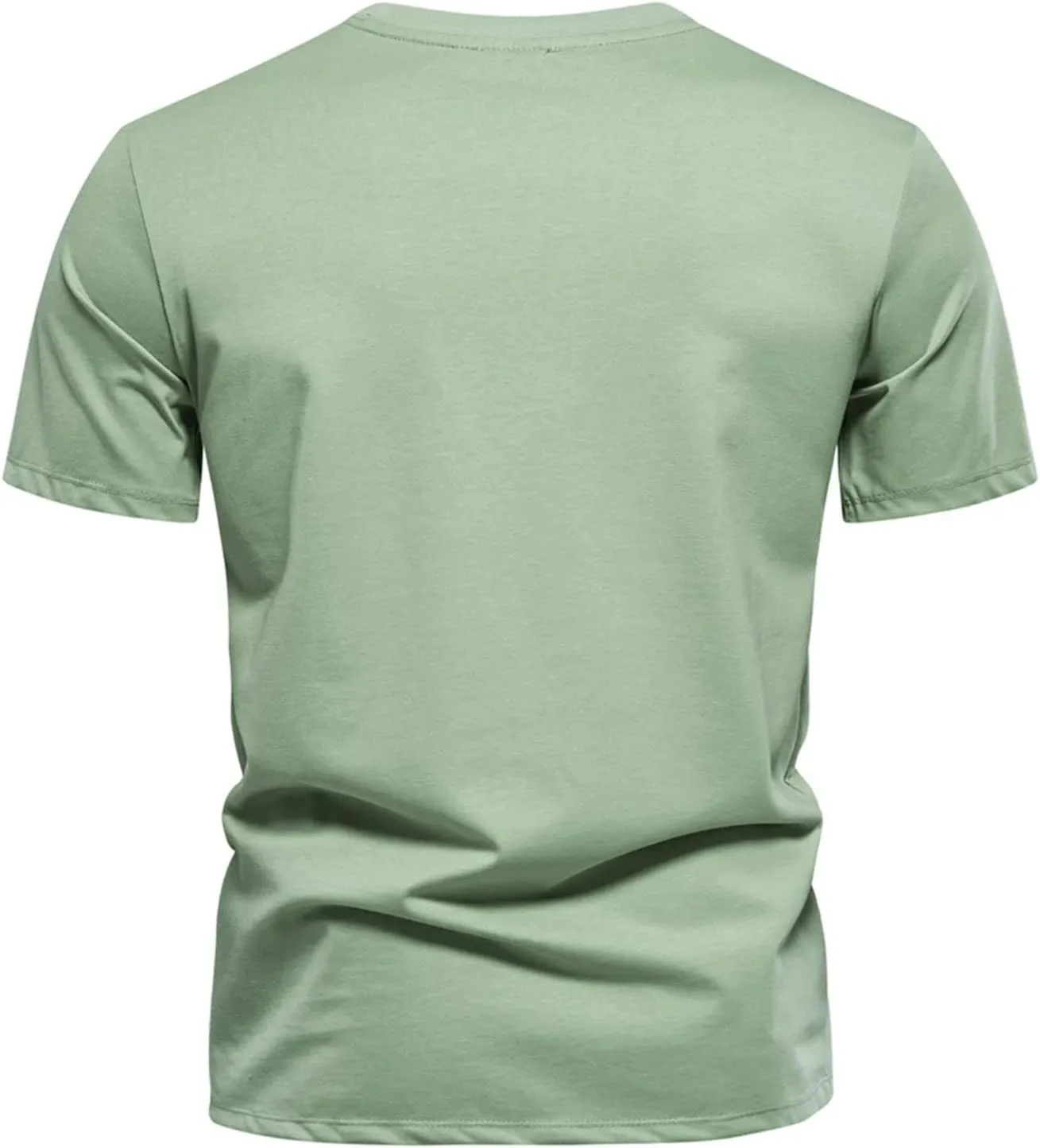 Men's Cotton Blend T-Shirt, Embroidered Summer Casual Short Sleeve