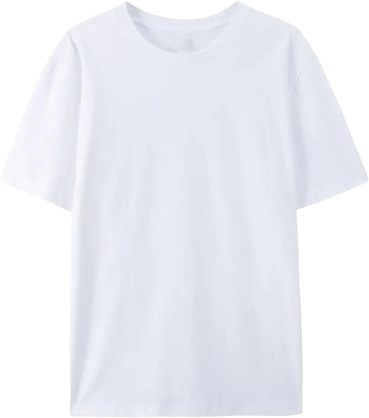 Men's Cotton Couple T-Shirt, Loose Solid Color Summer Street Fashion