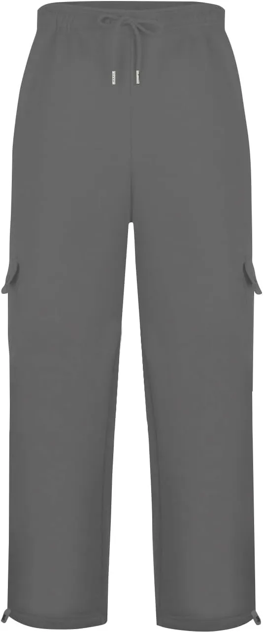 Men's Pants Casual Relaxed Fit Drawstring Sweatpants Tactical Hiking Joggers Cargo Stretch Workout with Multi Pockets