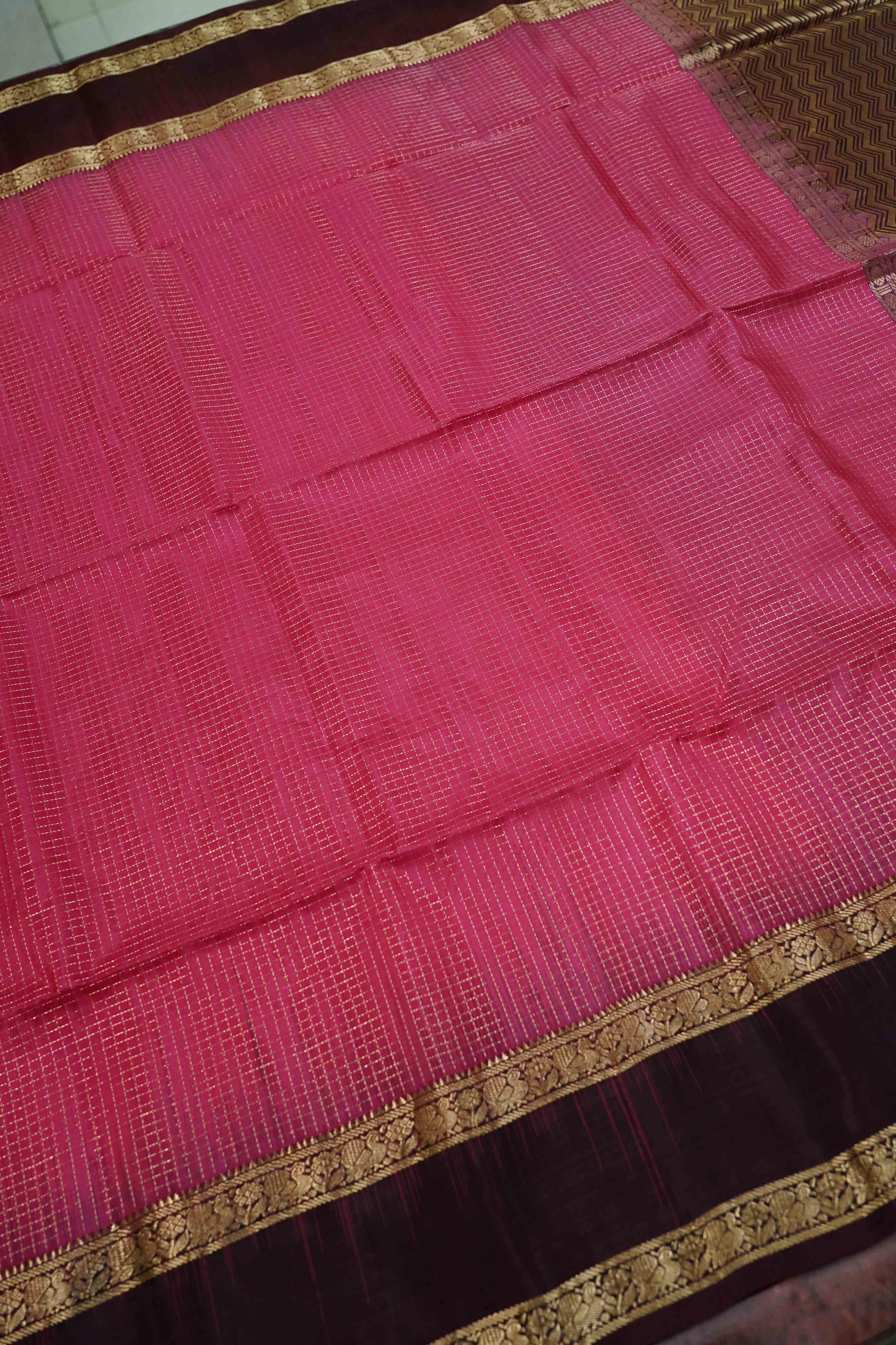 RADDISH RED WITH COCOA BEAN SOFT SILK SAREE