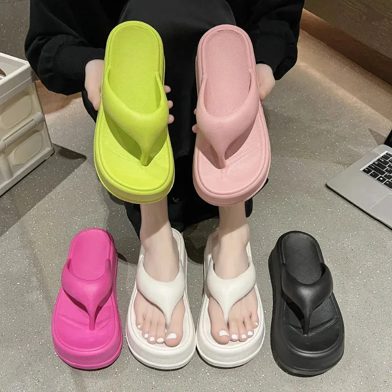 Stylish Women Platform Sandals EVA Heels Flip-Flops Cloud Slippers
