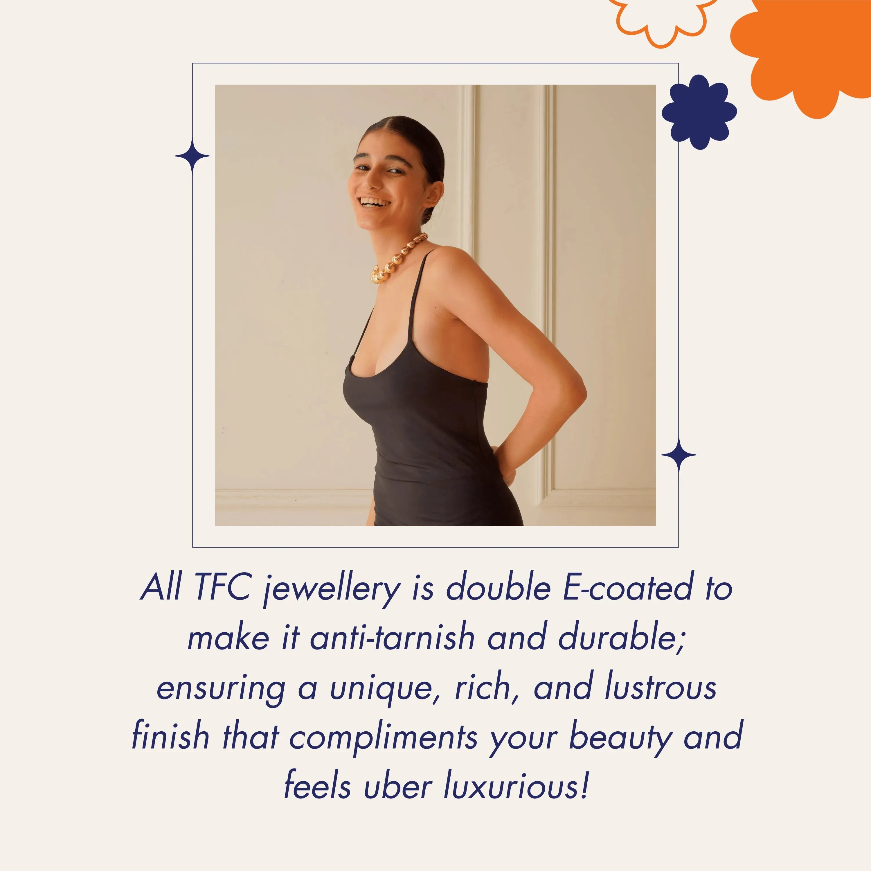 TFC Vortex Dangle Gold Plated Long Pendant Necklace