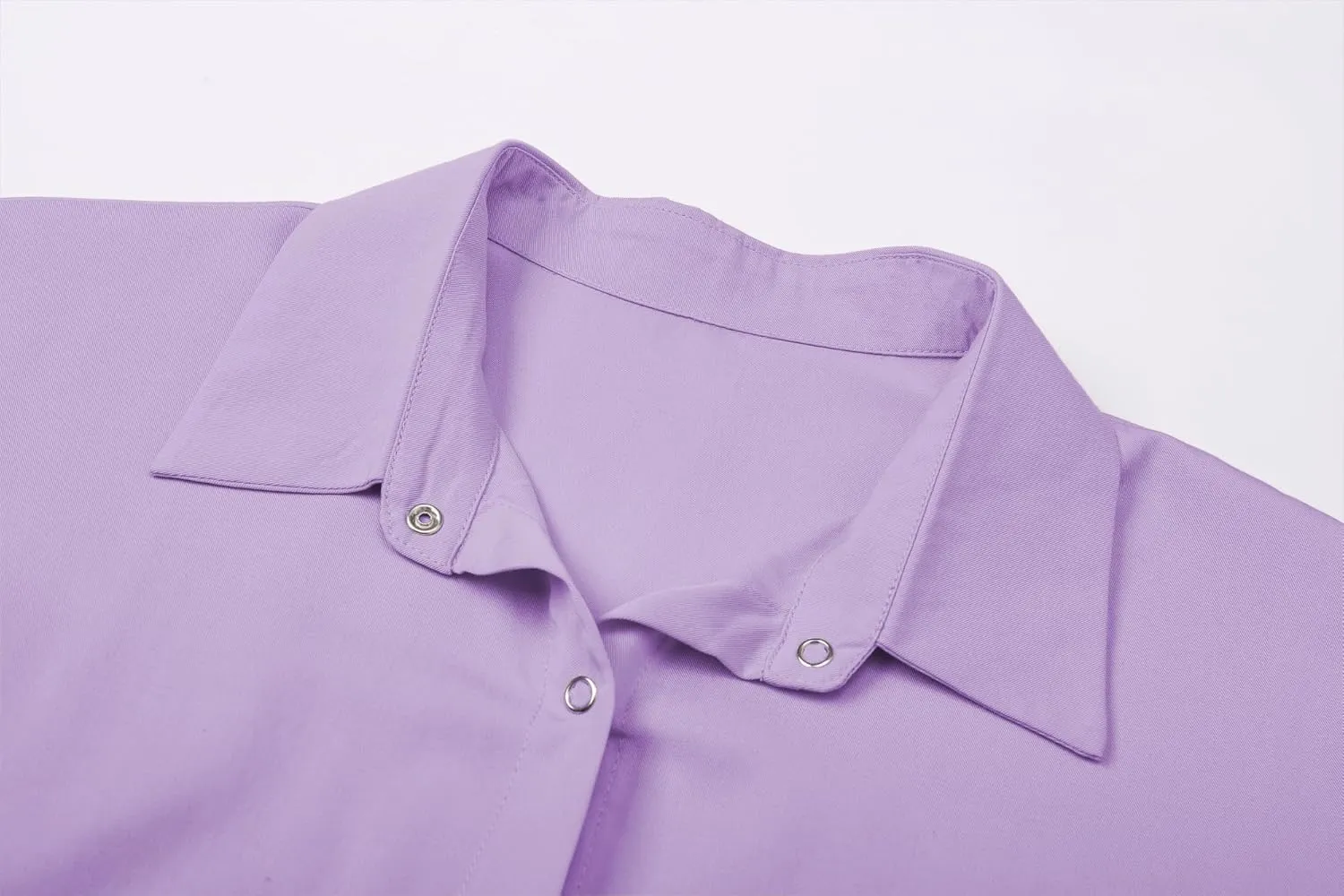 Womens Convenient Snap Casual & Soft Short Sleeve Shirts Blouse, US Small - US 2X-Large