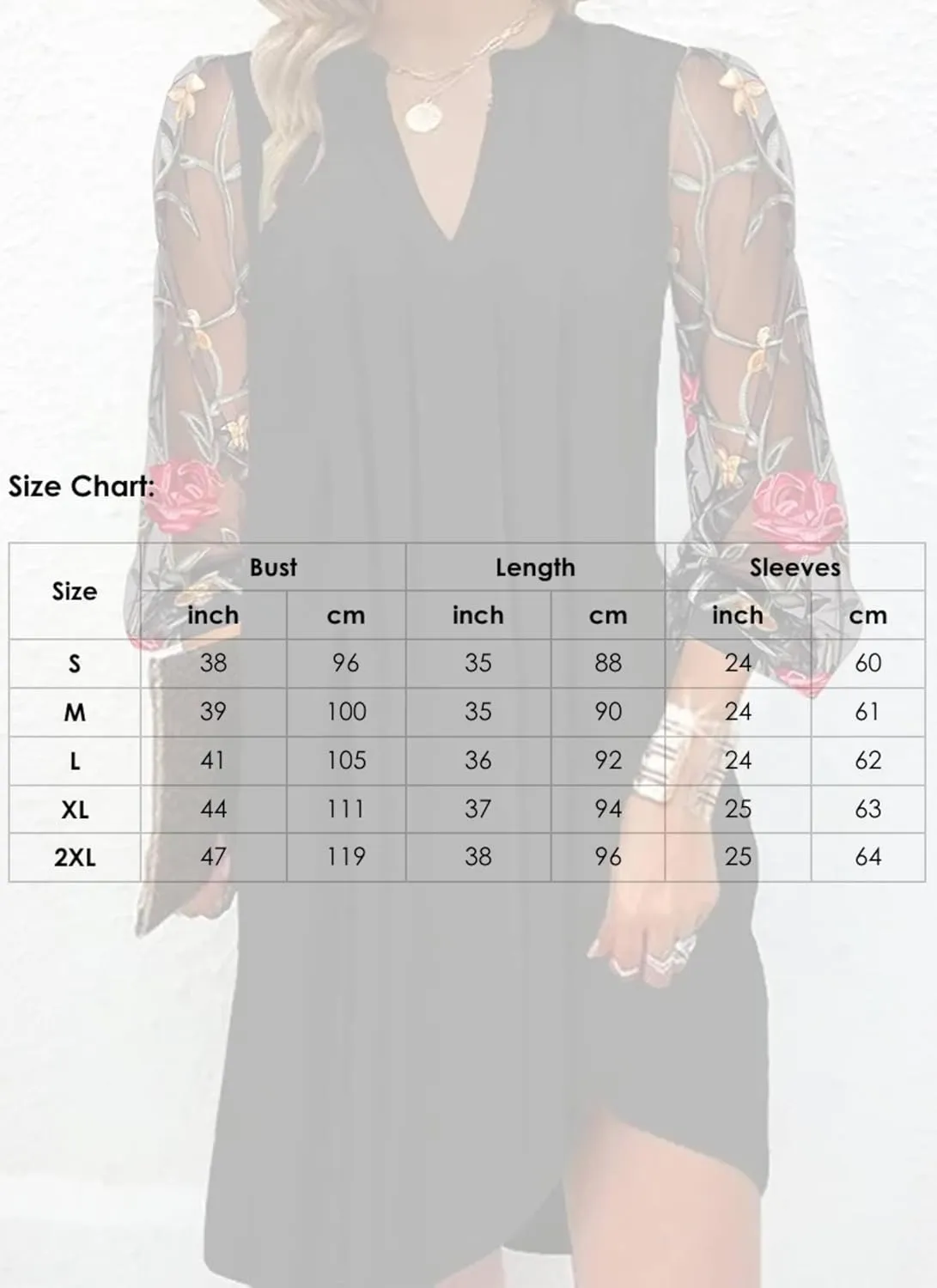 Women's Loose Shift Floral Print Sheer Long Sleeve V-Neck Black Mini Dress 2025 Spring Summer Stylish Casual Dress
