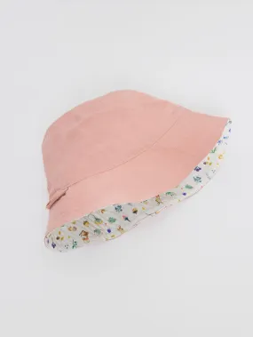 Woodland Rabbit Pink - Reversible Bucket Hat (Baby/Toddler)